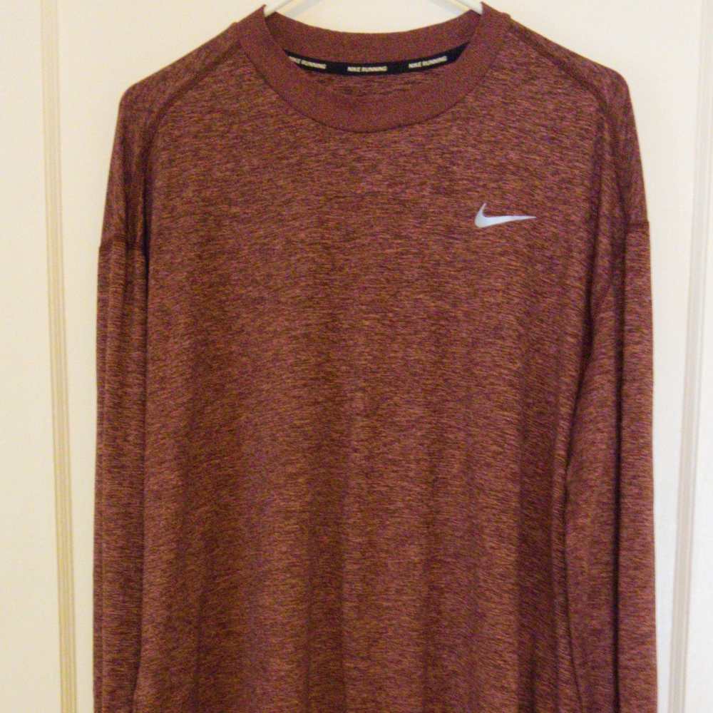 Nike Heathered Wine blended Color Mens XXL Running Shirt - Picture 3 of 8
